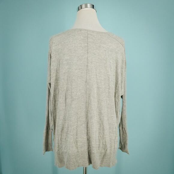 Lilly Pulitzer Size Small S Grey Gray Crew Scoop Neck Long Sleeve Cotton Sweater - Picture 3 of 7